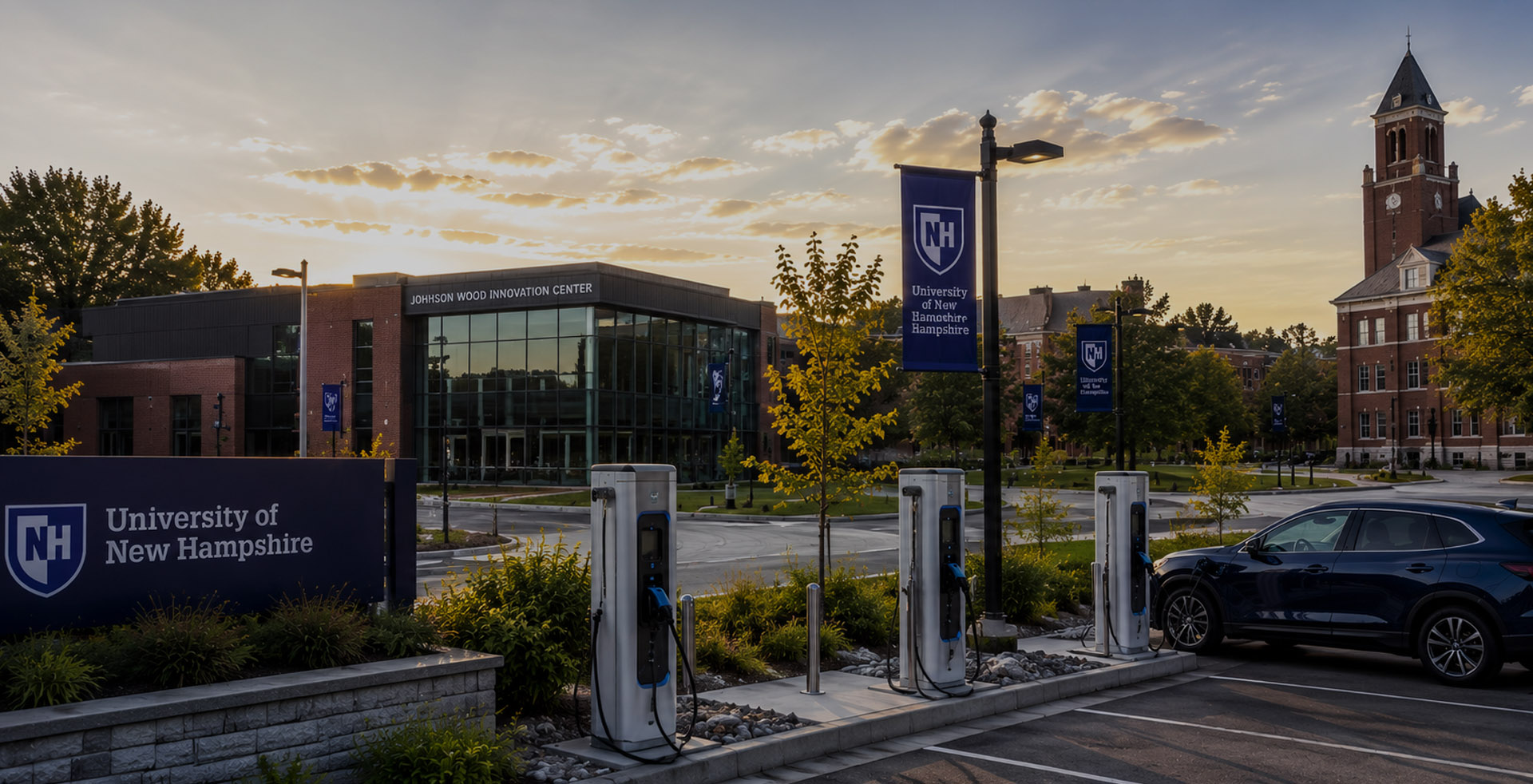 UNH campus concept rendering for electrification.